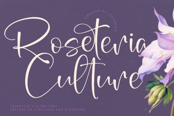 Roseteria Culture: A Handwritten Font with Editorial Grace