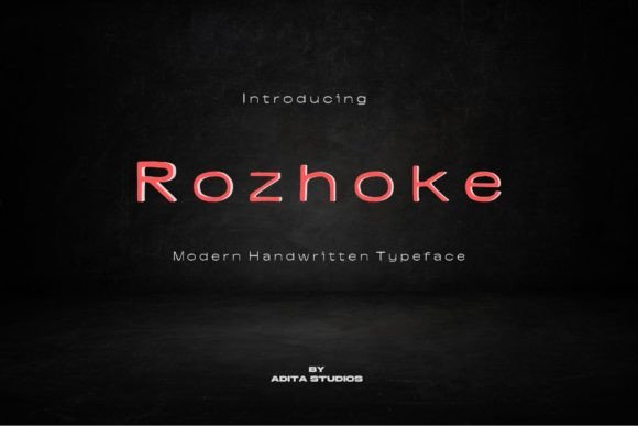 Rozhoke: A Vintage-Modern Handwritten Font for Digital Branding